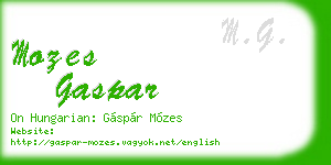 mozes gaspar business card